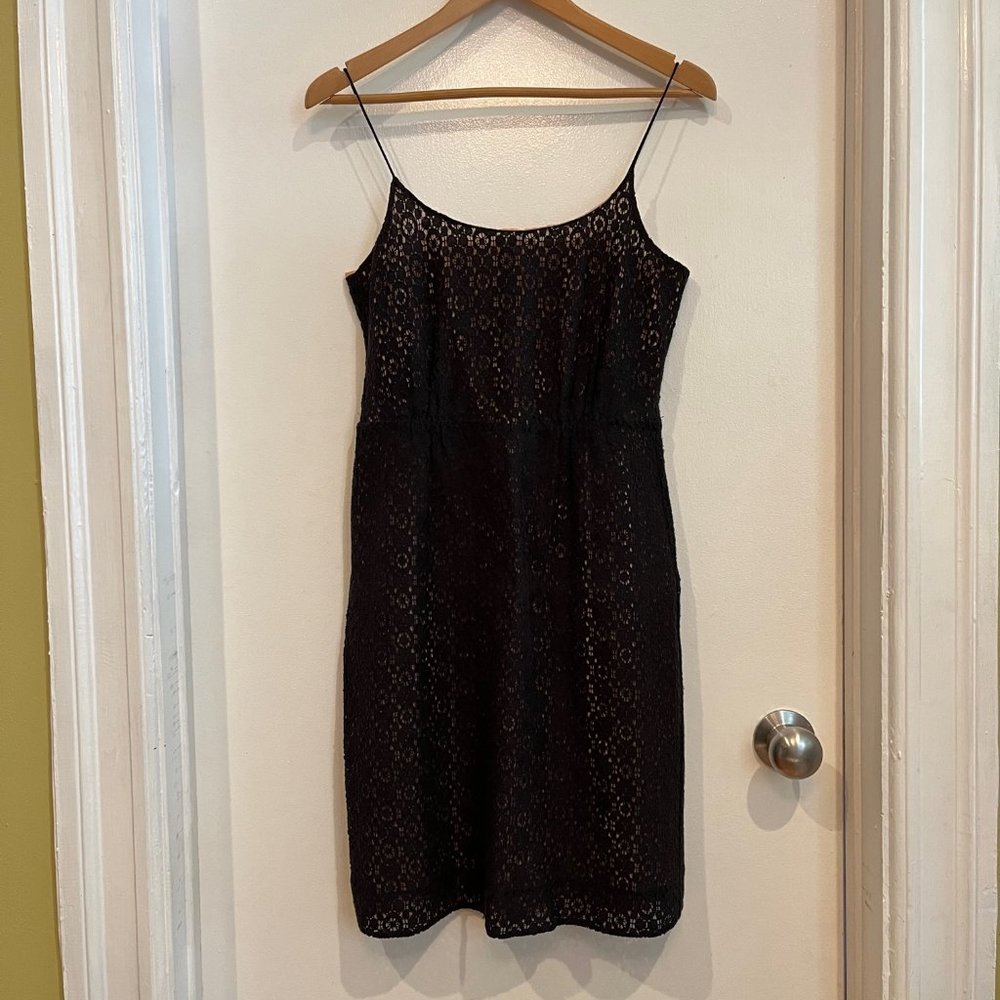 J. Crew lace sheath dress, navy, size 4